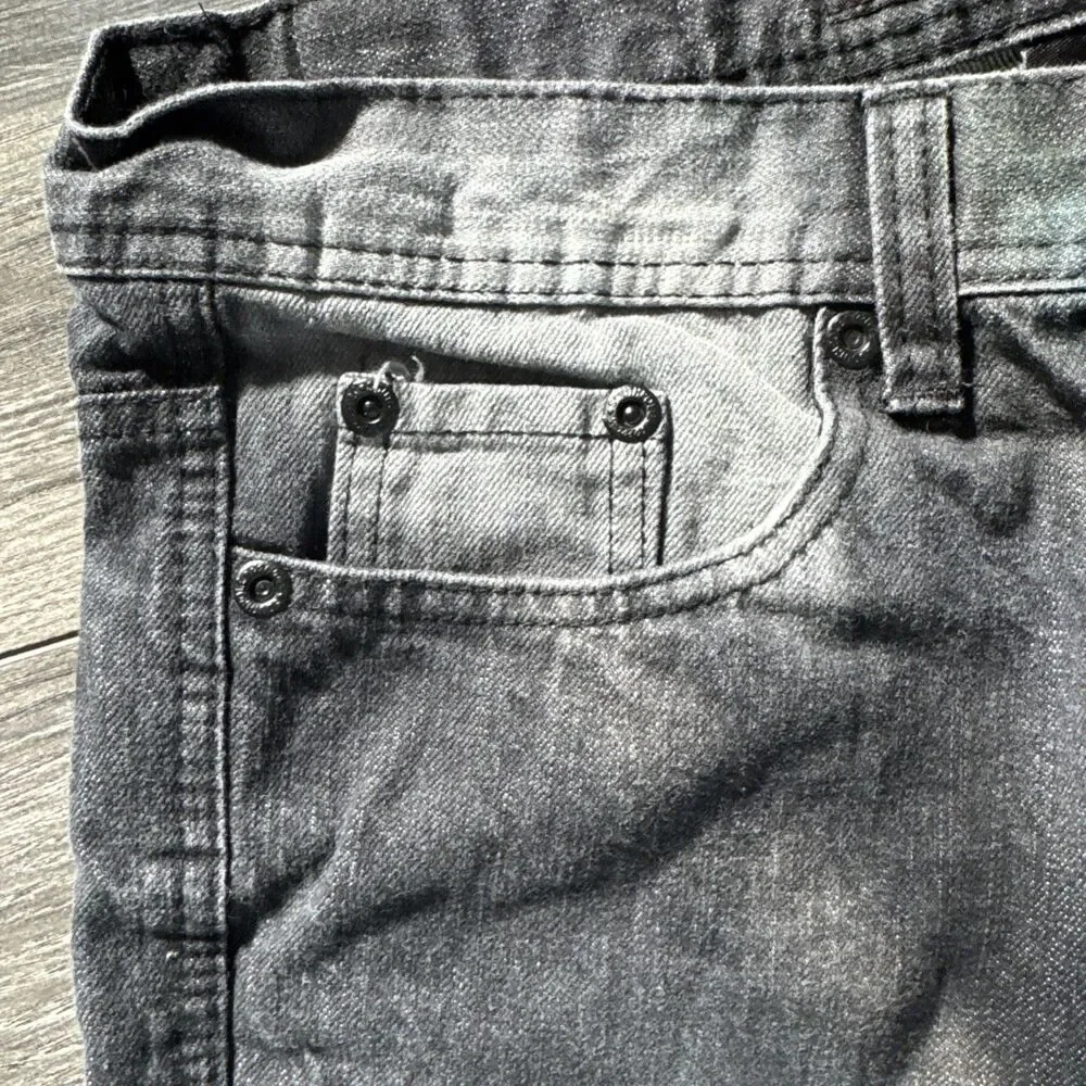Vintage Southpole Jeans Men's 32x32 Black Stone Wash Baggy Straight Leg Jeans